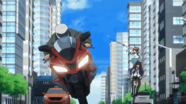 The God Of Highschool Anime GIF - The God Of Highschool Anime Motorcycle GIFs