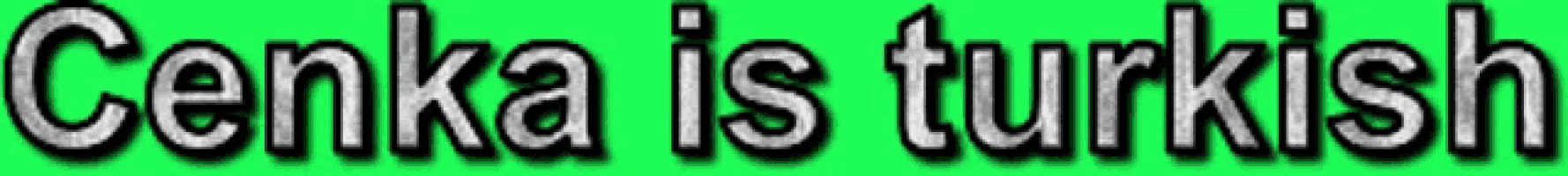 a green background with the words cenka is turkish written on it