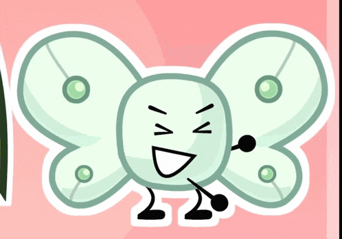 a drawing of a butterfly with a smiley face on it