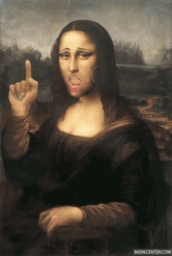 Mona Lisa Ah GIF - Mona Lisa Ah Nanana GIFs