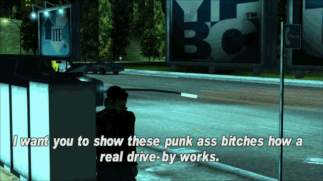 Gtagif Gtaoneliners GIF - Gtagif Gtaoneliners I Want You To Show These Punk Ass Bitches How A Real Drive By Works GIFs