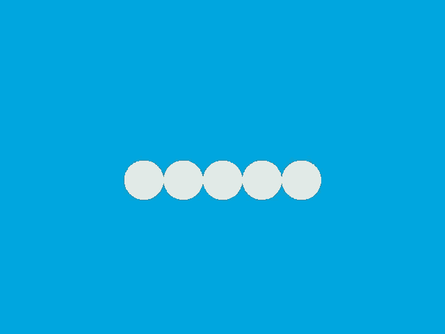 a blue background with white circles and a yellow sun in the middle