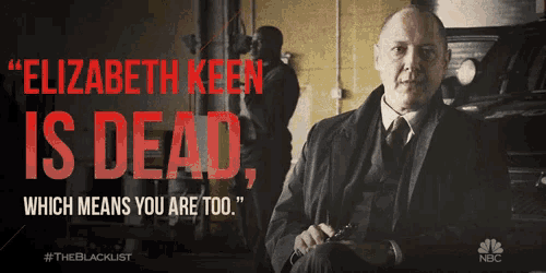 a poster for the blacklist shows a man in a suit