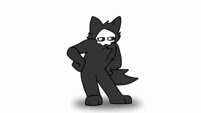 a black cartoon character is doing a handstand on a white background