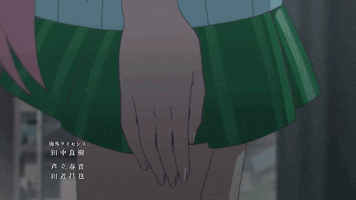 two anime girls are standing next to each other in front of a broken window
