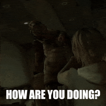 a video game scene with the words how are you doing on the bottom