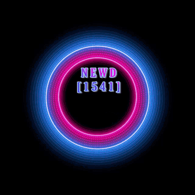 a neon sign that says newd [ 1541 ] with a woman in the middle