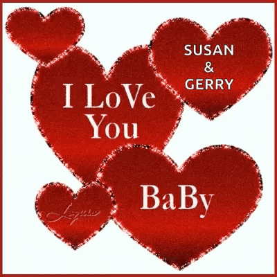 a picture of hearts that says i love you and baby
