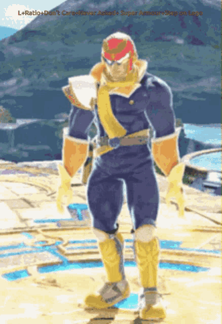 captain falcon from super smash bros is shown in a cartoon
