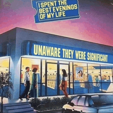 a store front with a sign that says " unaware they were significant "