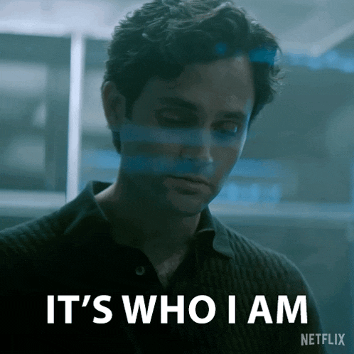 a man in a black shirt is saying it 's who i am netflix