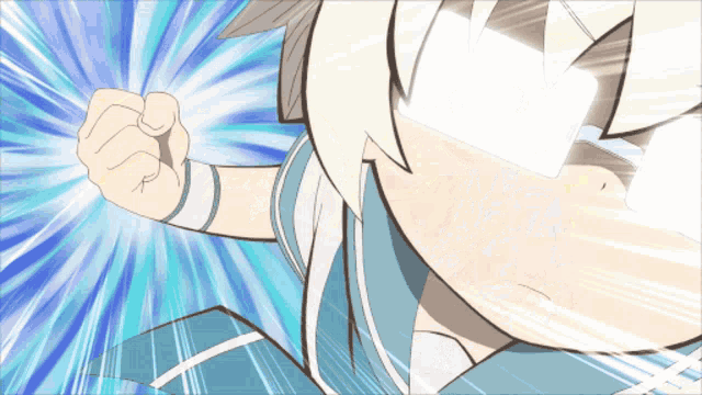 a cartoon of a girl with a fist up