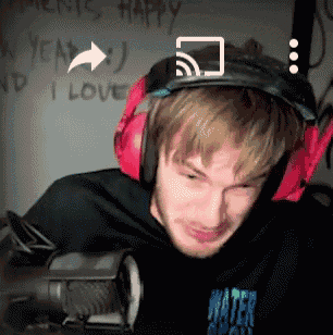 a man wearing headphones and a black shirt that says water on it