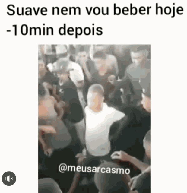 a group of people are dancing in a room with a caption that says suave nem vou beber hoje -10min depois