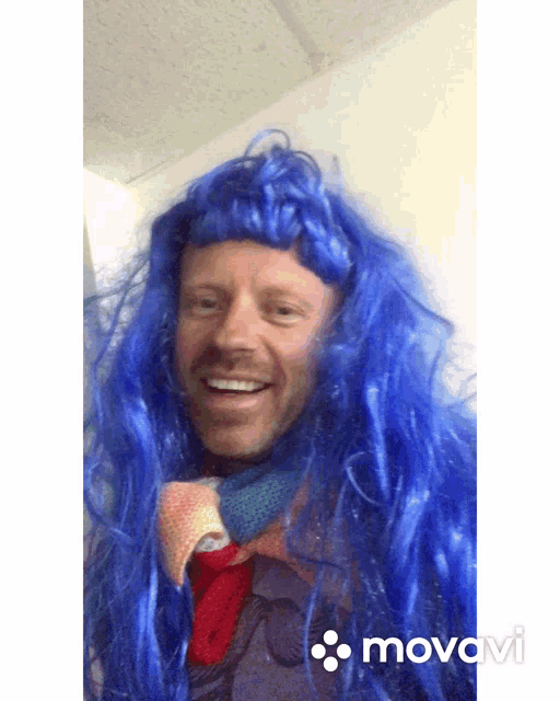 Blue Wig Mug GIF - Blue Wig Wig Mug GIFs