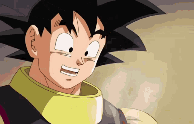 a close up of a cartoon character with a yellow helmet on