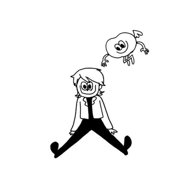 a black and white drawing of a man with bonk written on the top
