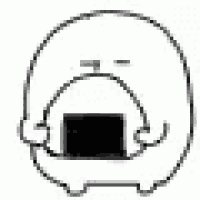 a black and white drawing of a ghost with a bow tie holding a rice ball .