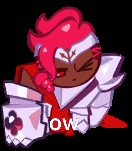 a cartoon character with a red hair and white armor is holding a piece of paper that says " how "