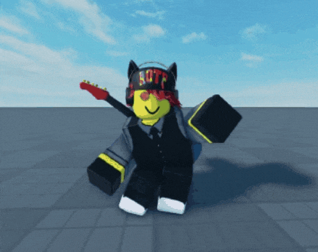 a roblox character with a hat that says botf