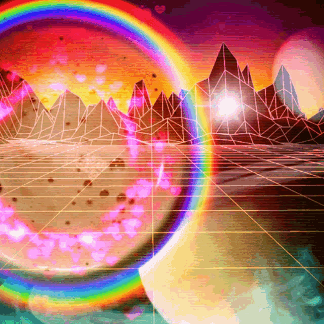 Vaporwave Rainbow GIF - Vaporwave Rainbow Space GIFs