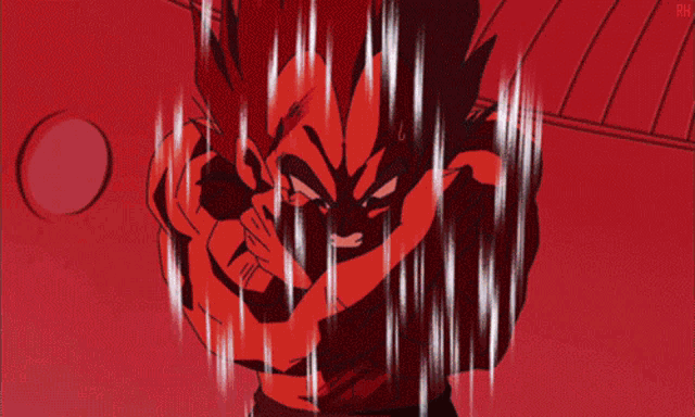 a drawing of a man with red hair and the letters rh on the bottom