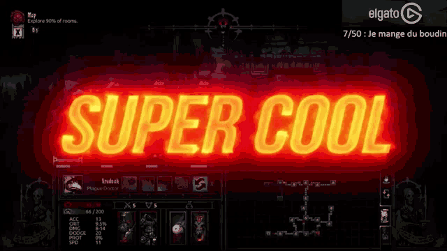 a screenshot of a video game that says super cool on it