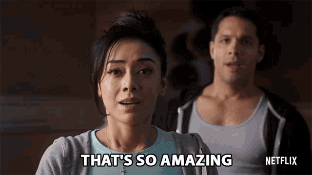 a woman says that 's so amazing in a netflix ad