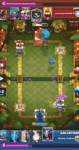 a game of clash royale is being played on a computer