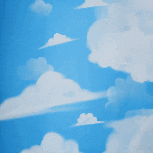 a blue cartoon character is flying through the air with his mouth wide open