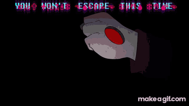a cartoon drawing of a hand with a blue light and a red light ..