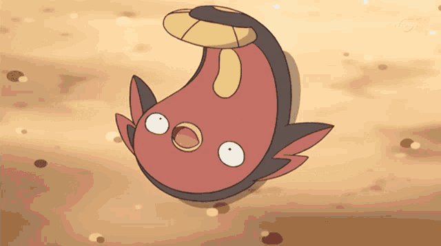 a cartoon of a fish with its mouth open is shown on tv