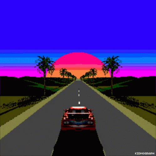 Pixelated Car Aesthetic GIF - Pixelated Car Aesthetic Vibes GIFs