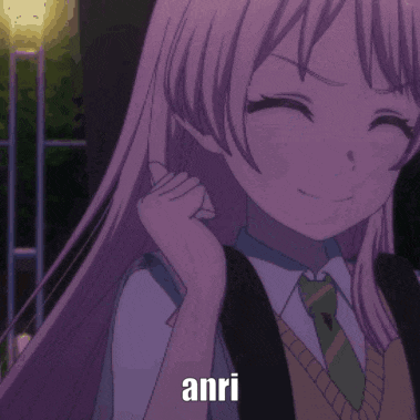 a close up of a girl with the word anri written on her face