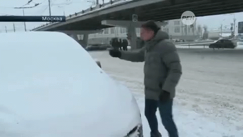 снег снегопад в москве москва зима GIF - Snow Car GIFs