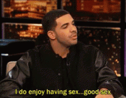 a man in a black jacket says " i do enjoy having sex ... good sex "