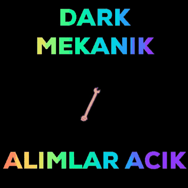 a black background with the words dark mekanik and alimlar acik on it
