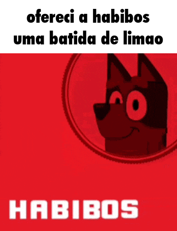 a red background with the words oferecei a habidos uma batida de limao