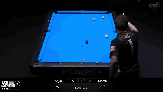 a pool table with a blue cloth and the word diamond on it