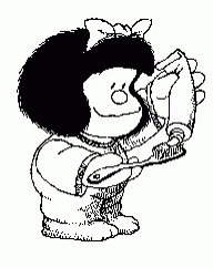 Mafalda Cepilladose Los Dientes GIF - Mafalda GIFs