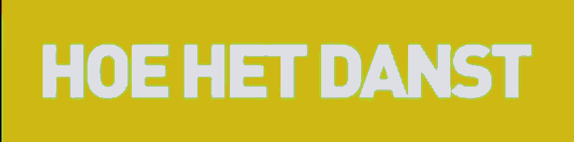a pink and white sign that says hoe het danst