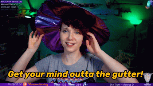 Random Tuesday Get Your Mind Outta The Gutter GIF - Random Tuesday Get Your Mind Outta The Gutter Witch Hat GIFs
