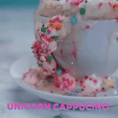 Unicorn Cappucino GIF - Unicorn Cappucino Coffee GIFs