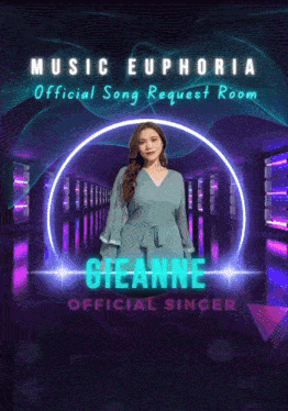 a poster for music euphoria official song request room shows a woman in a blue dress