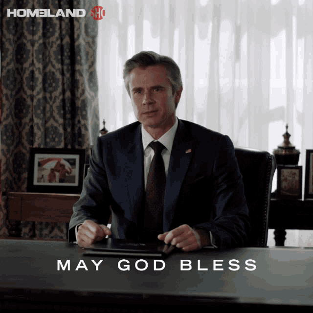 May God Bless The United States Of America Sam Trammell GIF - May God Bless The United States Of America Sam Trammell President Ben Hayes GIFs