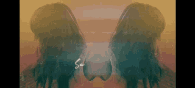 a double exposure of a woman 's face with the number 5 visible