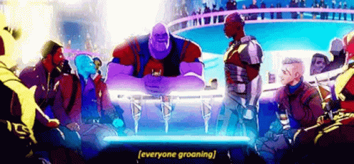 What If Marvel Thanos GIF - What If Marvel Thanos Groan GIFs