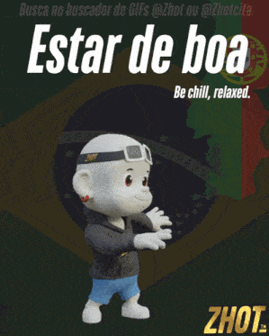 a cartoon character with a headband that says ' zhout ' on it