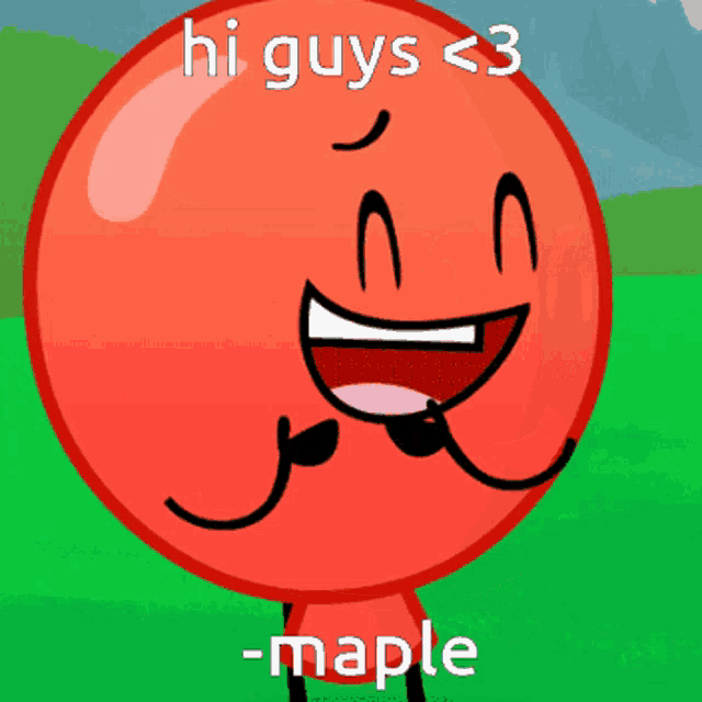 a cartoon character says hi guys < 3