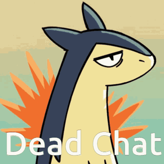 a cartoon drawing of a horse with the words dead chat written below it